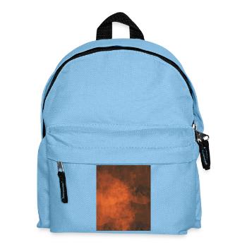 Flammiger Nebel Farbspiel - Kinder Rucksack - Hellblau - Vorne