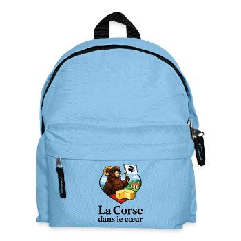La Corse dans le Cœur Mouflon Fromage - Sac à dos Enfant - bleu clair - Devant