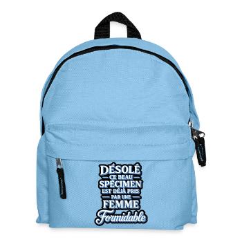 Beautiful specimen taken by a great woman - Kids' Backpack - light blue - Front