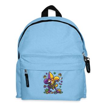 Dabbing Fleur De Lis Mardi Gras Dab Fleur De Lis - Kinder Rucksack - Hellblau - Vorne