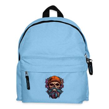 Totenkopf mit Bart - Kinder Rucksack - Hellblau - Vorne