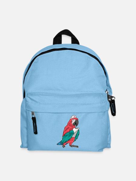 Papagei Krankenschwester Klemmbrett - Kinder Rucksack - Hellblau