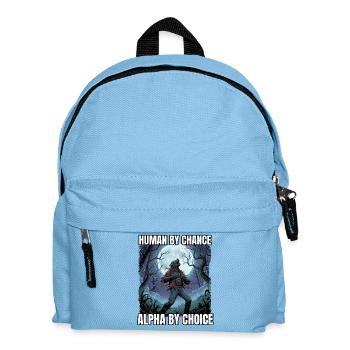 Motif loup-garou Alpha par choix - Sac à dos Enfant - bleu clair - Devant