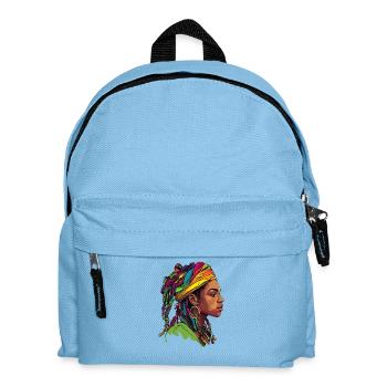 Headwrap Color Explosion Portrait - Kids' Backpack - light blue - Front