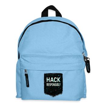 Cybersicherheit: Hack-Verantwortung - Kinder Rucksack - Hellblau - Vorne