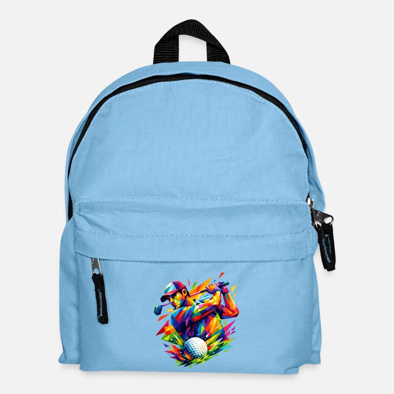 Explosion de couleurs dans les coups de golf - Sac à dos Enfant - bleu clair