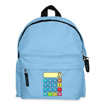 Neon Calculator Pop Art - Kids' Backpack - light blue - Front