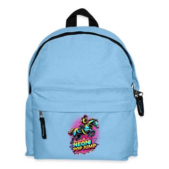 Neon Pop Jump – Riding Jumping Horse - Kids' Backpack - light blue - Front