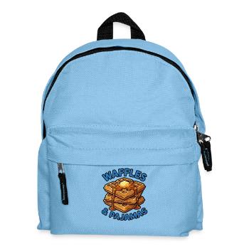 Waffles and pajamas love breakfast waffles - Kids' Backpack - light blue - Front