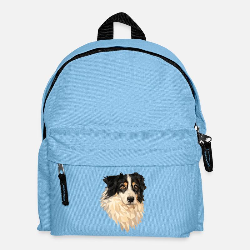 Low Polygon Dog – Geometric Dog Art Design - Kids' Backpack - light blue