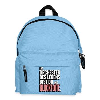 Orchestra of Life Recorder Design - Kids' Backpack - light blue - Front