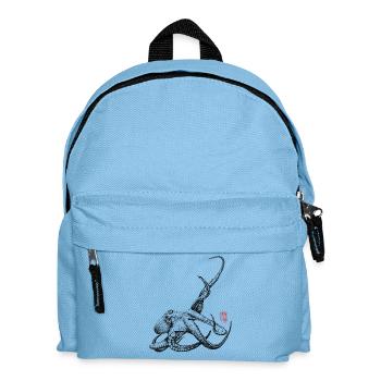 Poulpe avec tampon kanji - Sac à dos Enfant - bleu clair - Devant