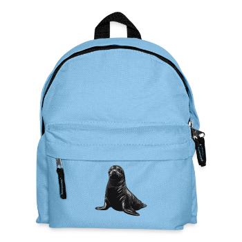Black Seal Portrait - Kids' Backpack - light blue - Front