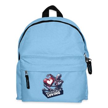 Amour robotique du cœur - Sac à dos Enfant - bleu clair - Devant