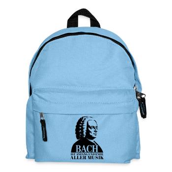 Johann Sebastian Bach -Anfang und Ende aller Musik - Kinder Rucksack - Hellblau - Vorne