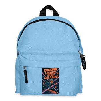 Laser Hunt Through Galaxies | Space Cat Sci-Fi - Kids' Backpack - light blue - Front