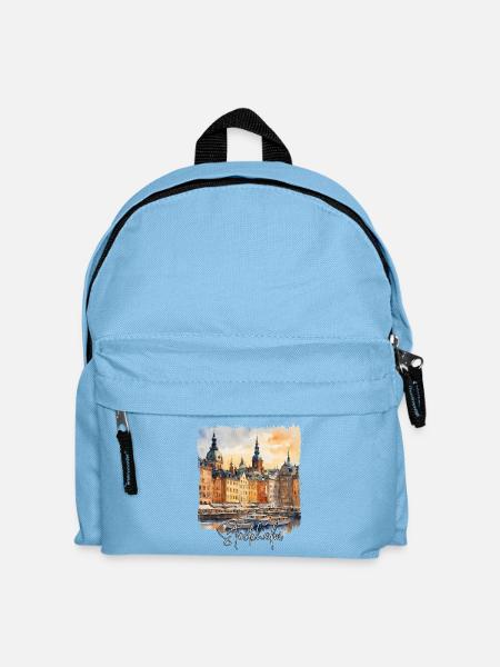 Stockholm Aquarell, Stockholm Schweden - Kinder Rucksack - Hellblau