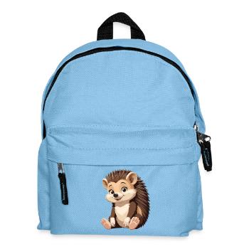 Cuddly hedgehog illustration - Kids' Backpack - light blue - Front
