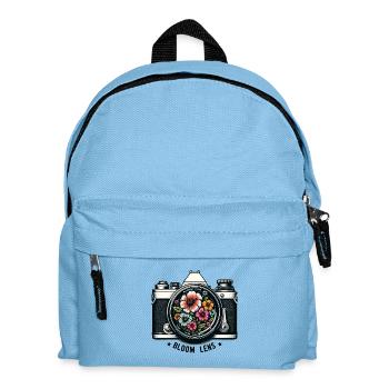 Floral Lens Retro Floral Motifs - Kids' Backpack - light blue - Front