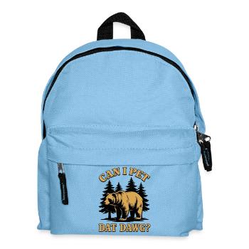 Puis-je caresser ce chien, randonnée, randonnée - Sac à dos Enfant - bleu clair - Devant