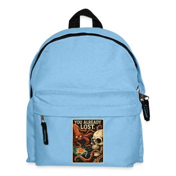 You've already lost – skull and tentacles - Kids' Backpack - light blue - Front