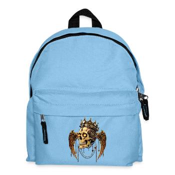STEAMPUNK SKULL CROWN - Kids' Backpack - light blue - Front