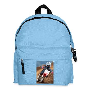 L’aventure du motocross dans la poussière - Sac à dos Enfant - bleu clair - Devant