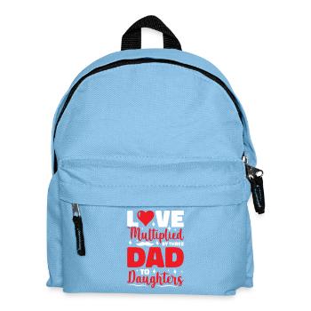 Père, père de trois filles et filles - Sac à dos Enfant - bleu clair - Devant
