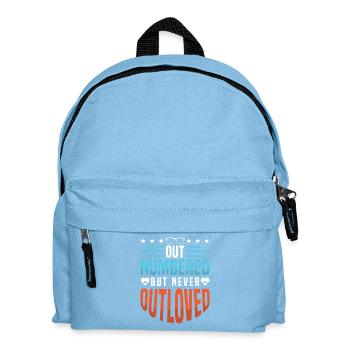 Père, père de trois filles et filles - Sac à dos Enfant - bleu clair - Devant