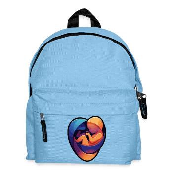 Colorful fetal hug - Kids' Backpack - light blue - Front