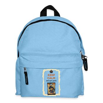 Keep Calm And Open Packs Sammelkarten-Booster-Pack - Kinder Rucksack - Hellblau - Vorne