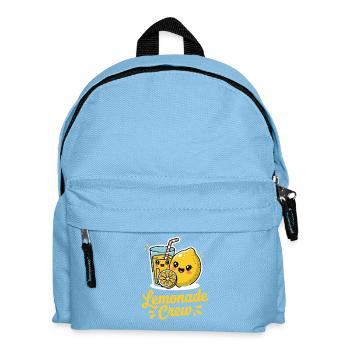 Lemonade Crew Funny Lemon Cartoon Illustration - Kids' Backpack - light blue - Front