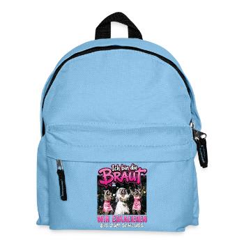 T-shirt de fête de garçon Femme de la fête de mariage - Sac à dos Enfant - bleu clair - Devant