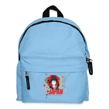 Japan Vintage Design with Koi and Lotus Souvenir - Kids' Backpack - light blue - Front