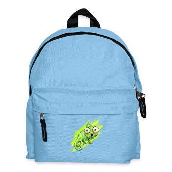 Neon Chamäleon Spritzer - Kinder Rucksack - Hellblau - Vorne