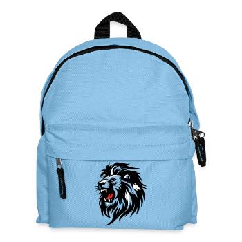 Rowing Lion Silhouette with Red Tongue - Kids' Backpack - light blue - Front