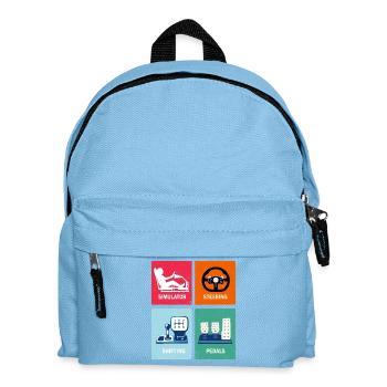 Sim Racing - Kids' Backpack - light blue - Front