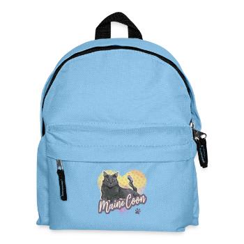 Design vintage de chat Maine Coon pour chats amis - Sac à dos Enfant - bleu clair - Devant