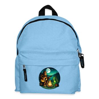 Alien Bigfoot UFO Sasquatch Believers Spaceship - Kids' Backpack - light blue - Front