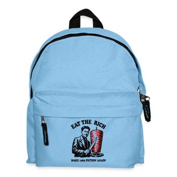 Eat the rich - George Orwell Cartoon - Doner Kebab - Kids' Backpack - light blue - Front