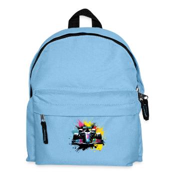 Racing Car Colorful Splash Art Race Driver - Kids' Backpack - light blue - Front