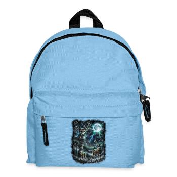 THREE Wild Deer with Moon Wildlife Designs - Kids' Backpack - light blue - Front