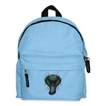 Cobra head with neon spikes - Kids' Backpack - light blue - Front