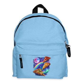 Kosmische Regenbogenpizza All - Kinder Rucksack - Hellblau - Vorne