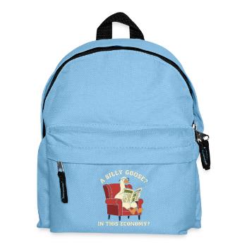 Funny Goose Reading Newspaper Sofa - Kids' Backpack - light blue - Front