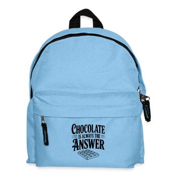 Le chocolat est toujours la solution - Sac à dos Enfant - bleu clair - Devant