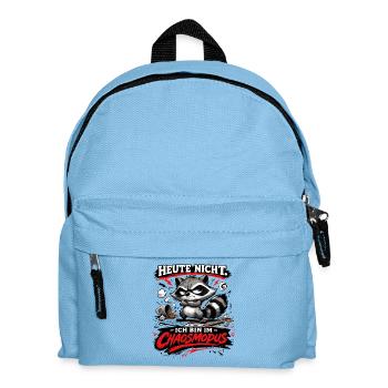 Heute nicht ich bin im Chaosmodus Waschbär - Kinder Rucksack - Hellblau - Vorne