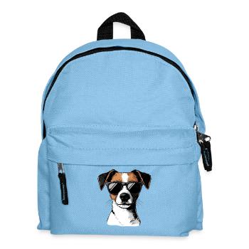 Jack Russell with sunglasses - Kids' Backpack - light blue - Front