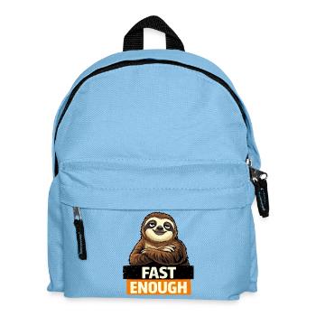Graphique de paresseux assez rapide - Sac à dos Enfant - bleu clair - Devant