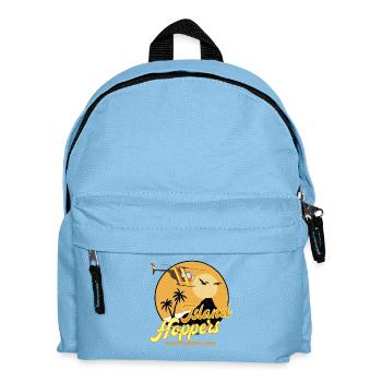 Island Sky Charter - Hélicoptère vintage des années 80 - Sac à dos Enfant - bleu clair - Devant